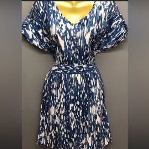 DKNY Tie-Dye Blue and White Spring Dress